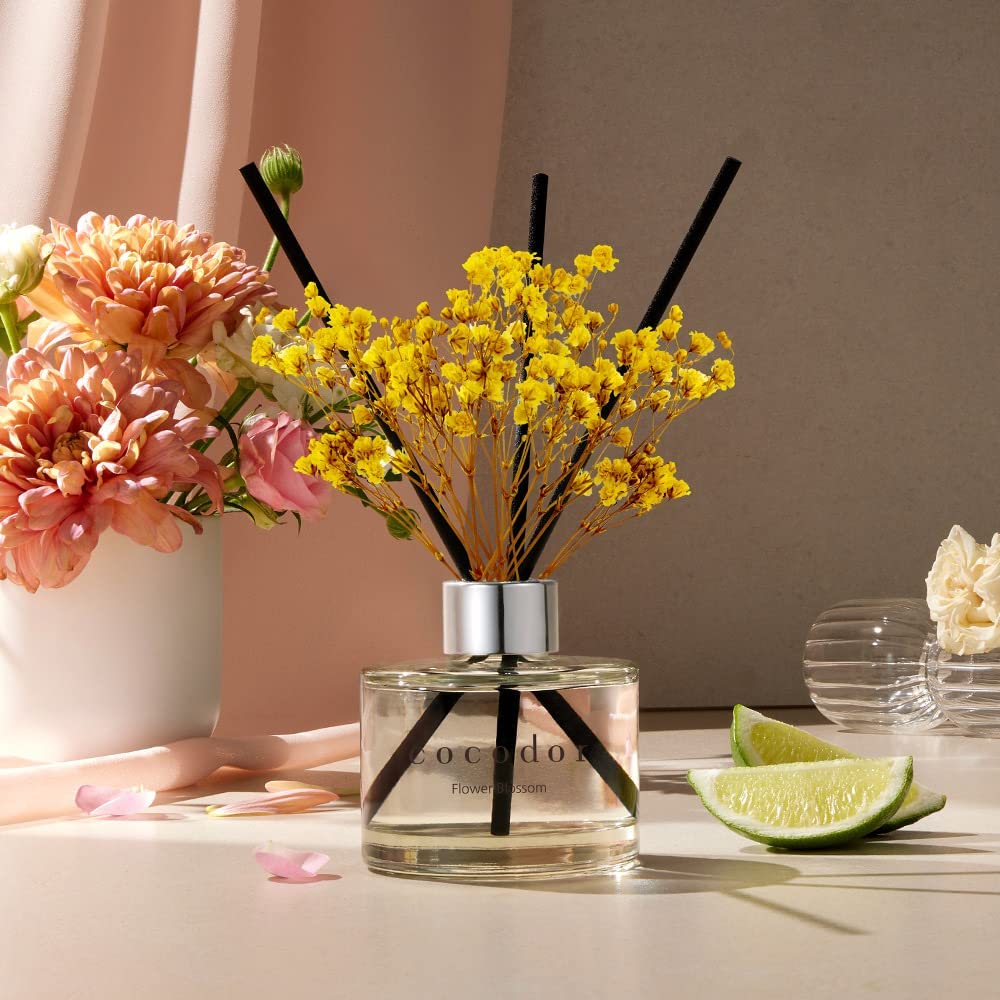 COCODOR Preserved Real Flower Reed Diffuser for Home Decor